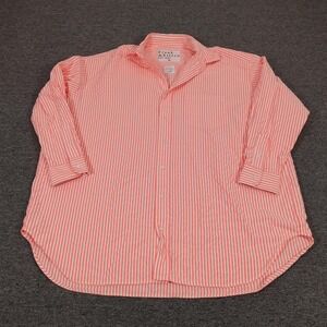 Frank & Eileen Shirt Womens One Size Neon Stripe Mackenzie Button Up Tunic